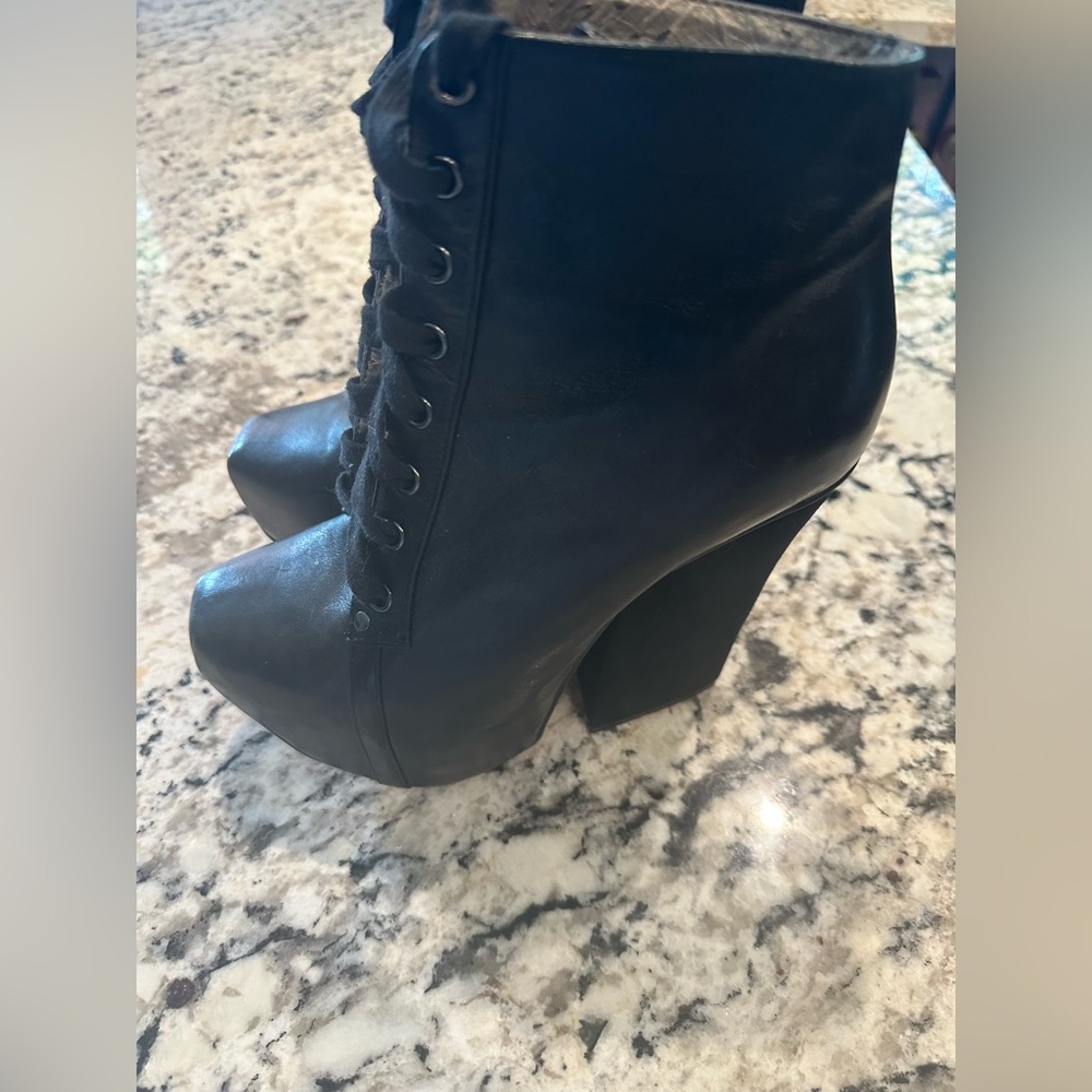 Shelly’s London Black Women's Lace-Up Boots - Picture 2 of 6